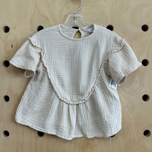 Cream Gauze Top