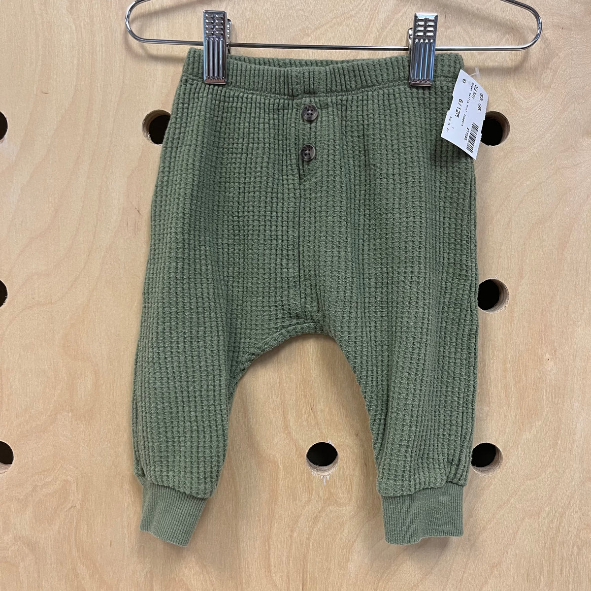 Green Waffle Knit Joggers