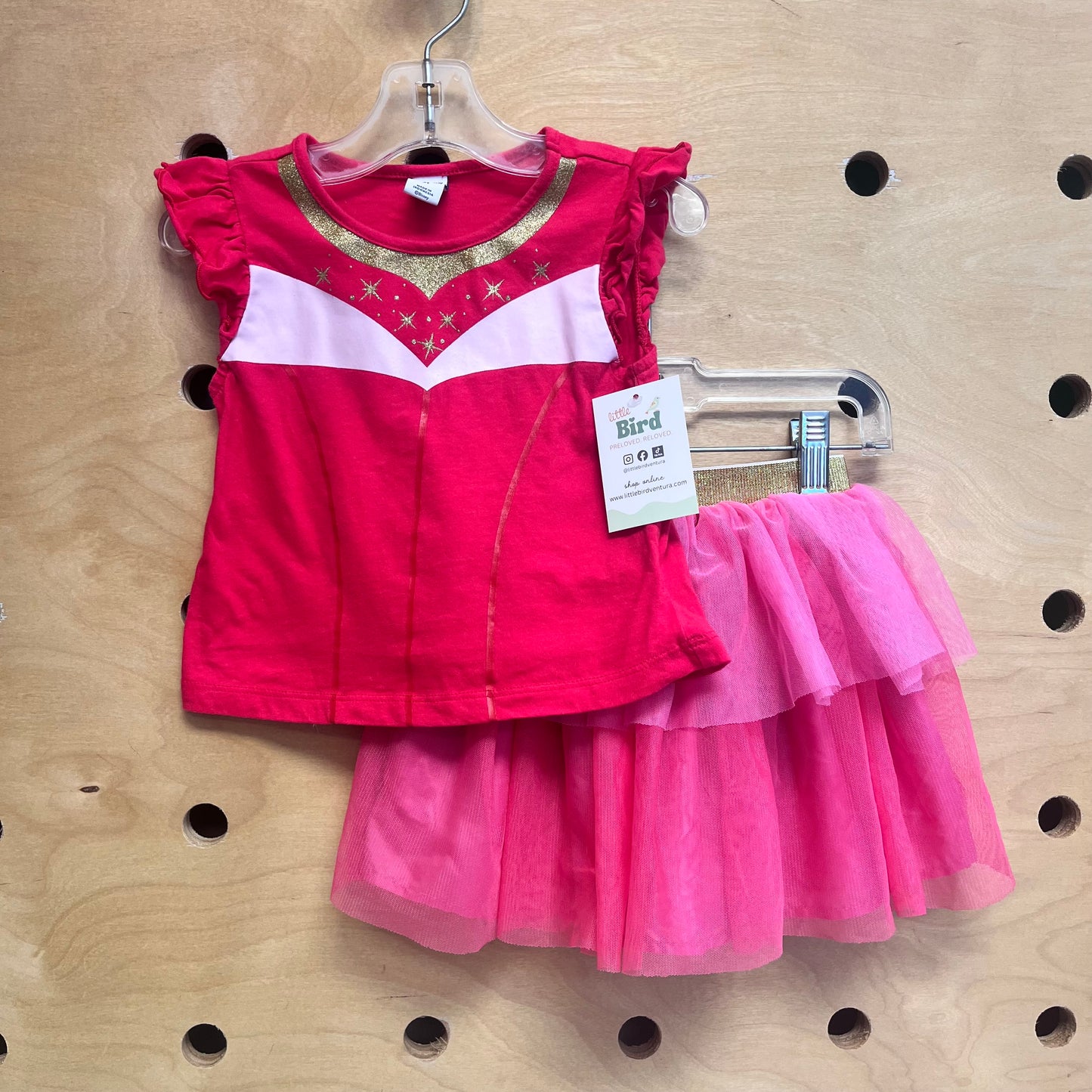 Aurora Pink Sparkle Tank/Tulle Skirt