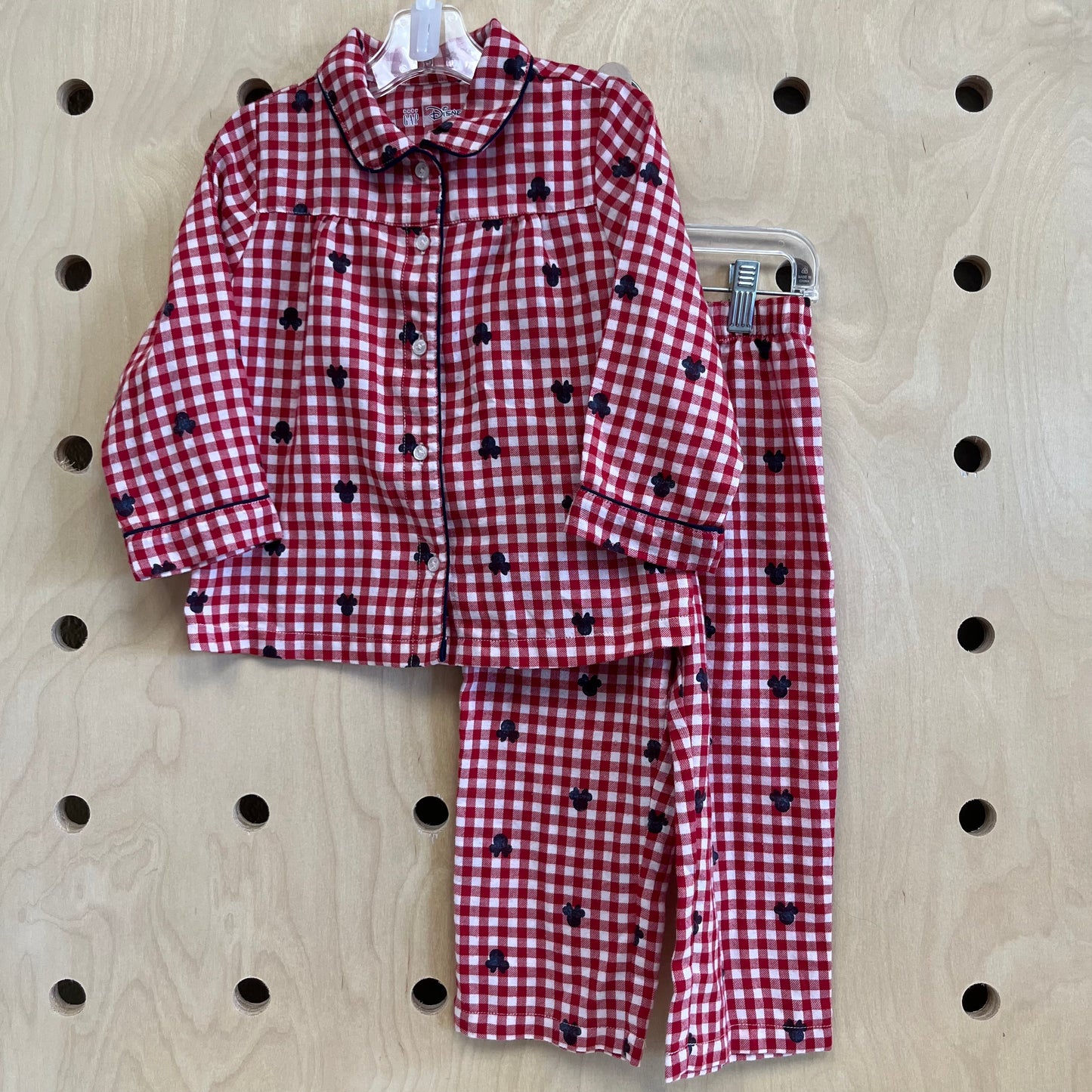 Red Mickey Flannel Pajamas