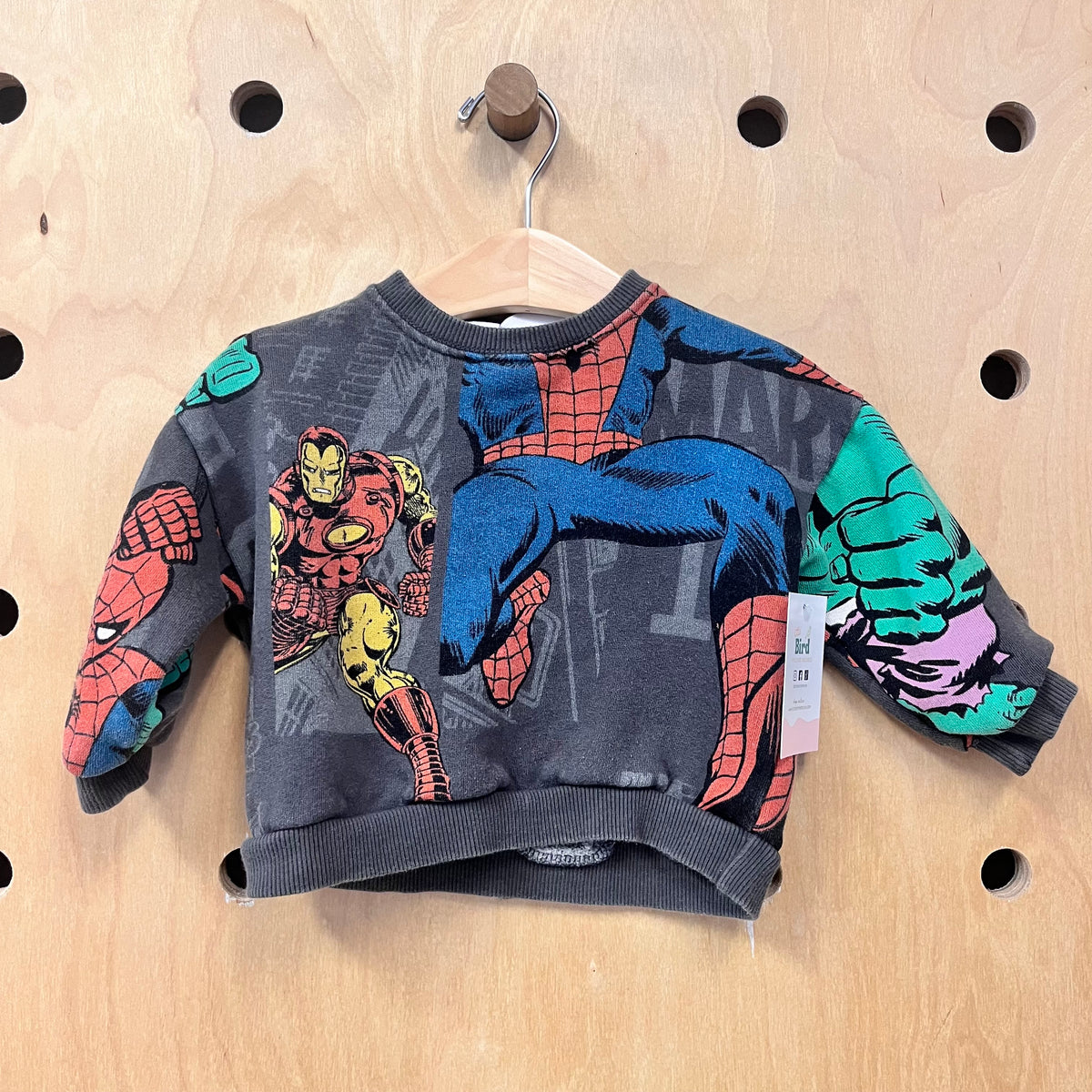 Grey Super Heros Pullover