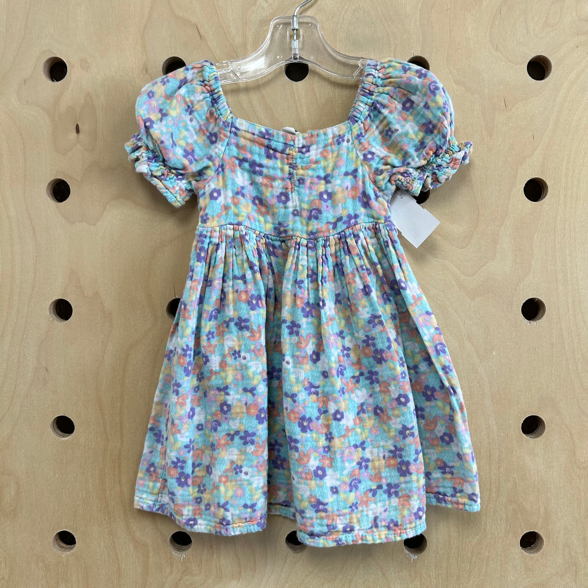 Blue Floral Gauze Dress