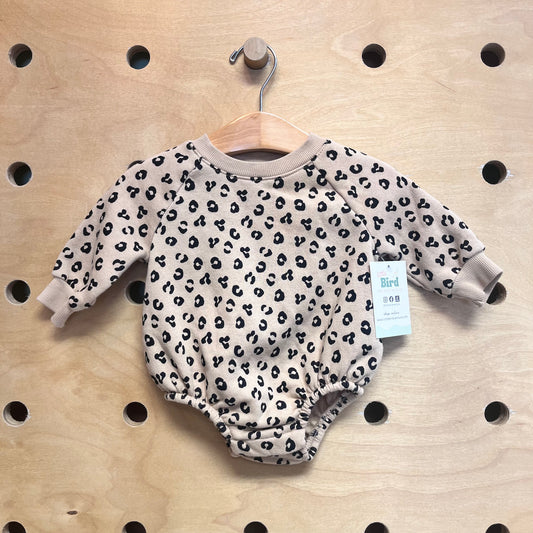 Cream Animal Print Bubble Romper
