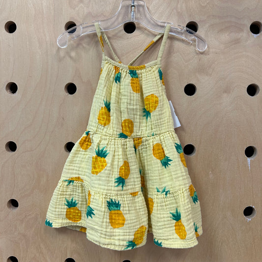 Yellow Pineapple Gauze Dress