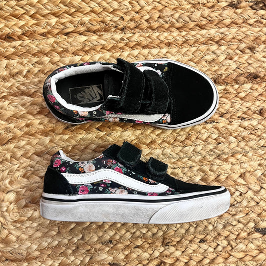 Black & Floral V Sneakers