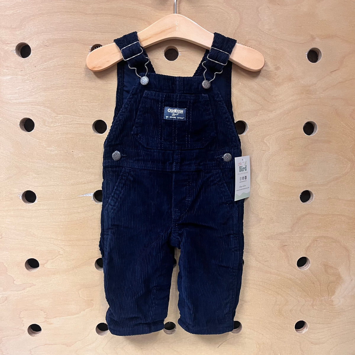 Blue Ribbed Lined Overalls
