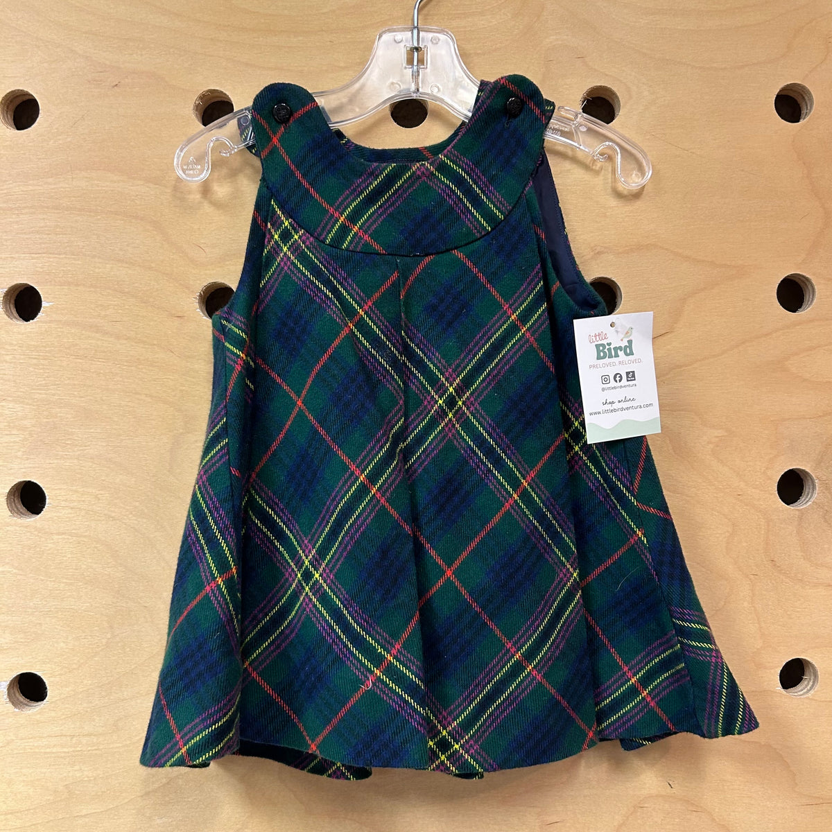 Green/Red Plaid Dress