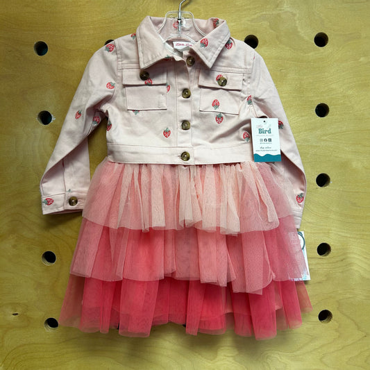 Pink Strawberrry Tulle Dress/Jacket NEW!