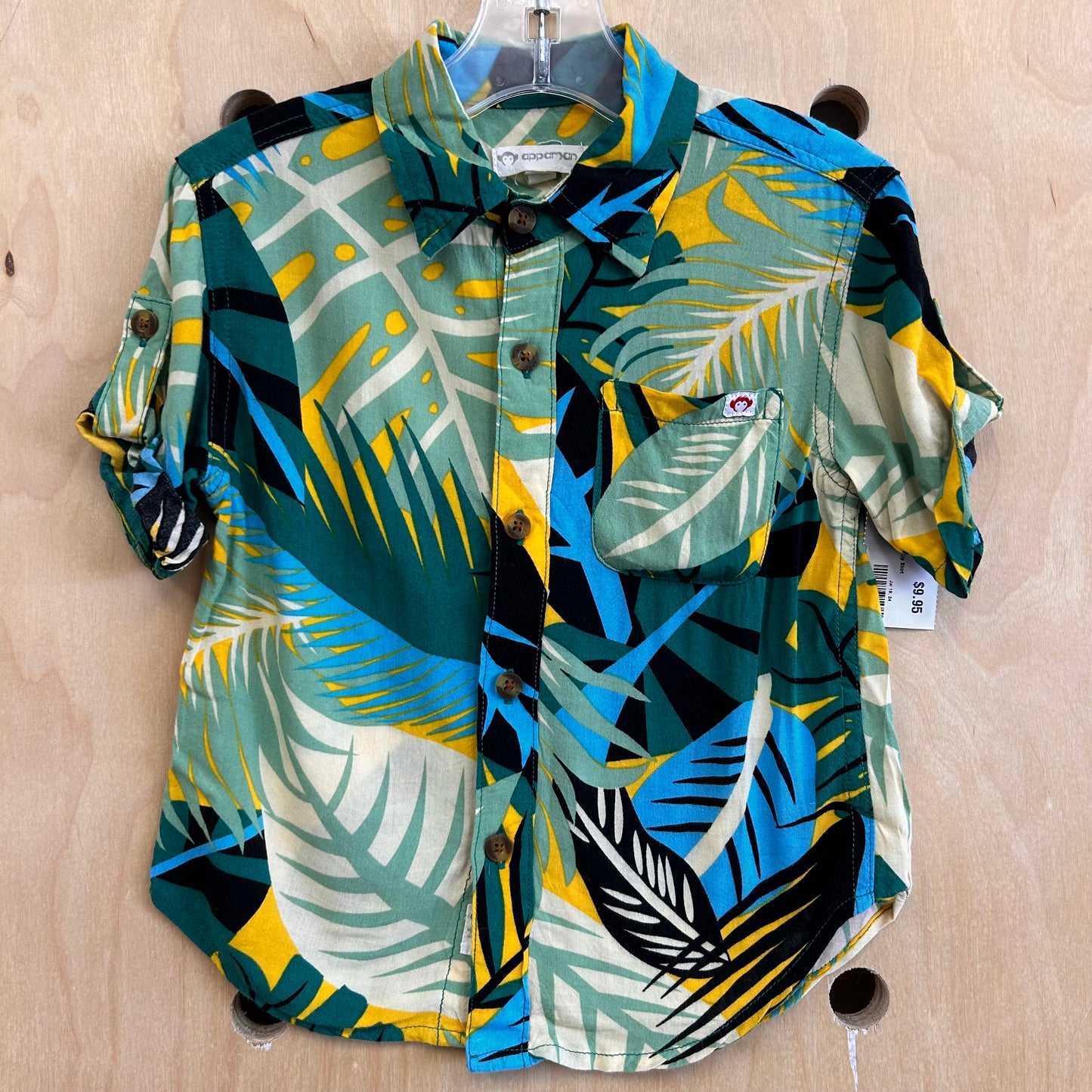 Tropical Leaf Button Up Shirt