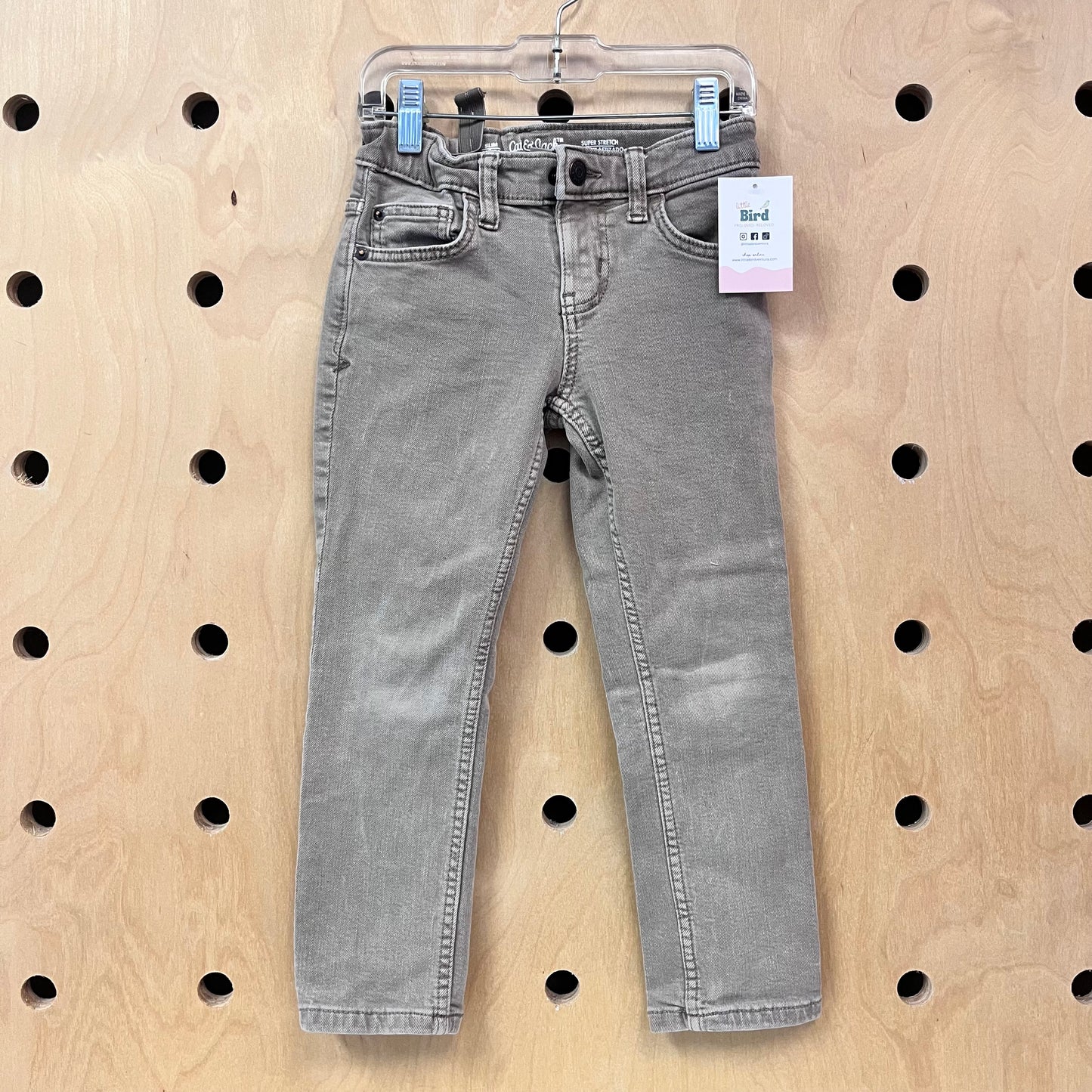 Grey Super Stretch Slim Denim