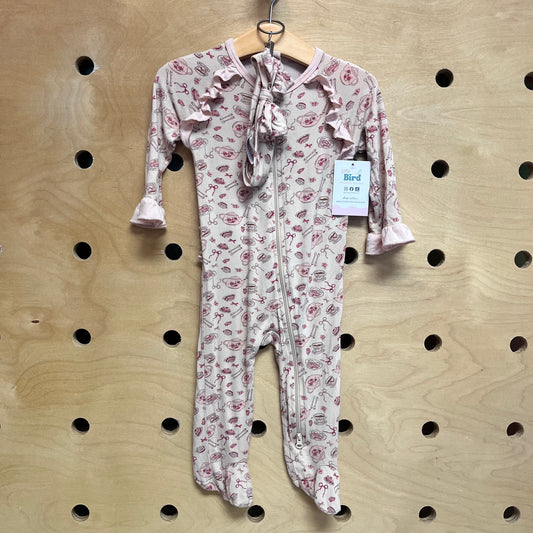 Tea Party Bamboo Footies & Headband