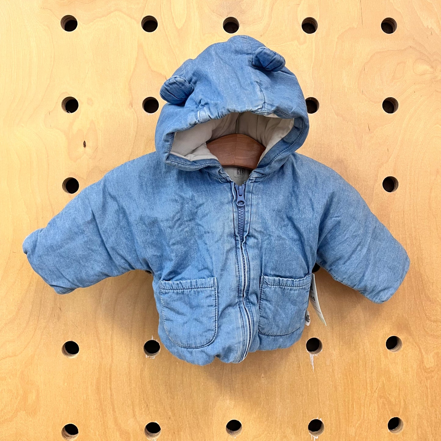 Blue Puffer Jacket W/ Ears