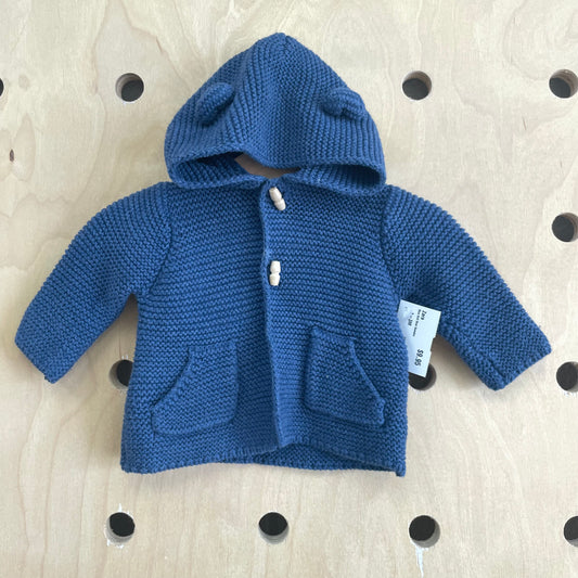 Blue Knit Bear Sweater