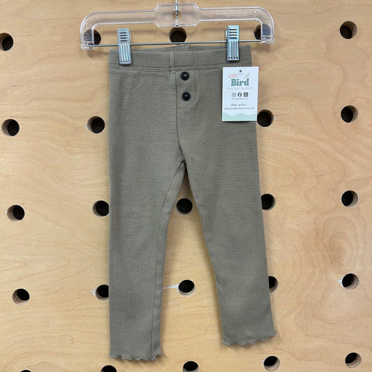 Green Organic Lettuce Hem Leggings