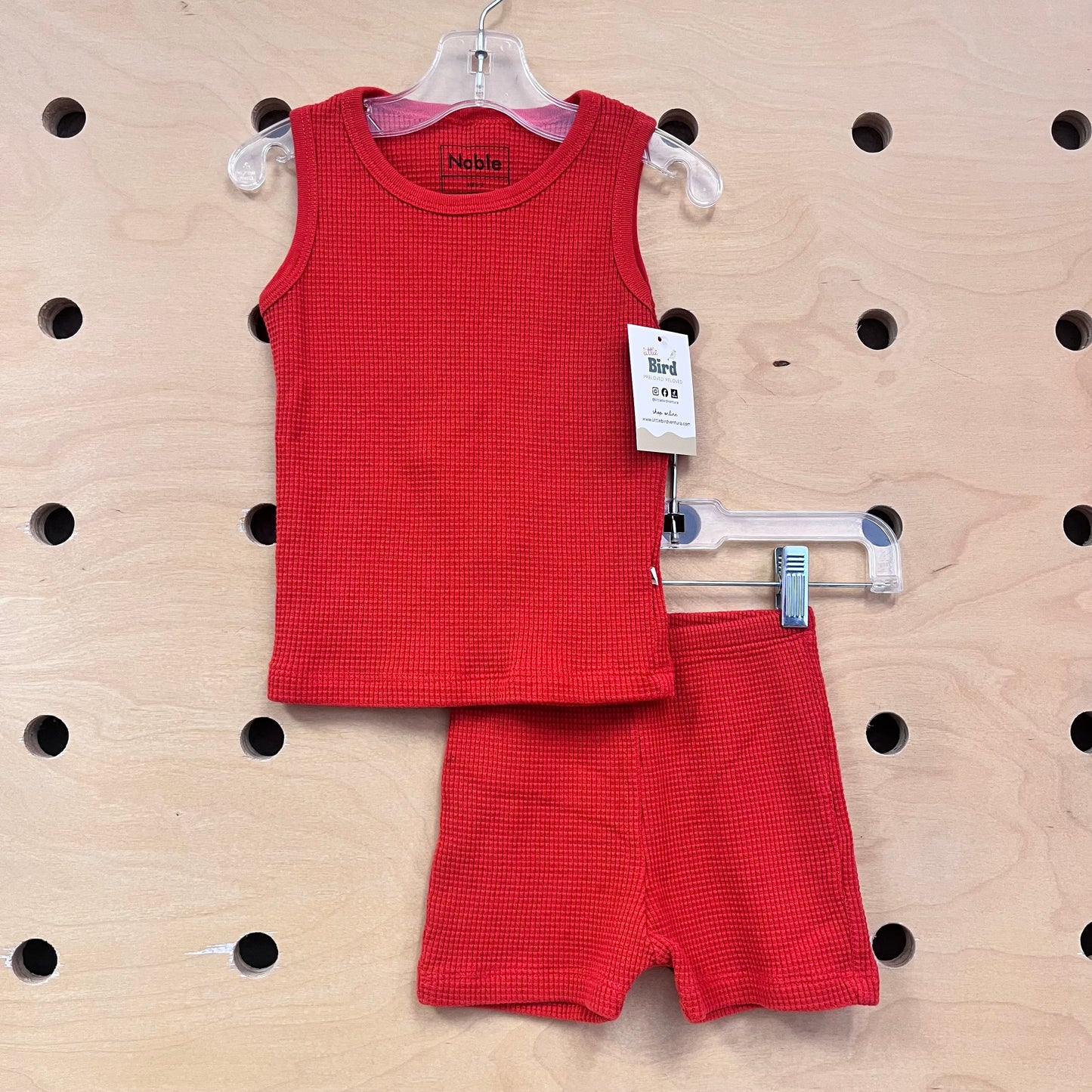 Red Waffle Knit Pajamas