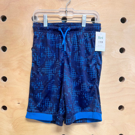 2-Toned Blue Mesh Shorts