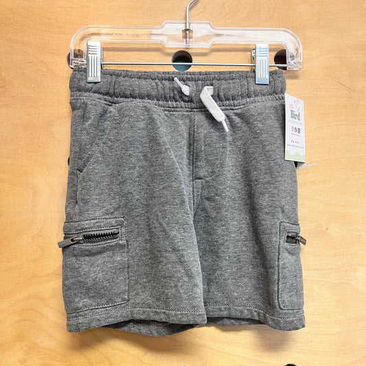 Grey Zip Pocket Drawstring Shorts