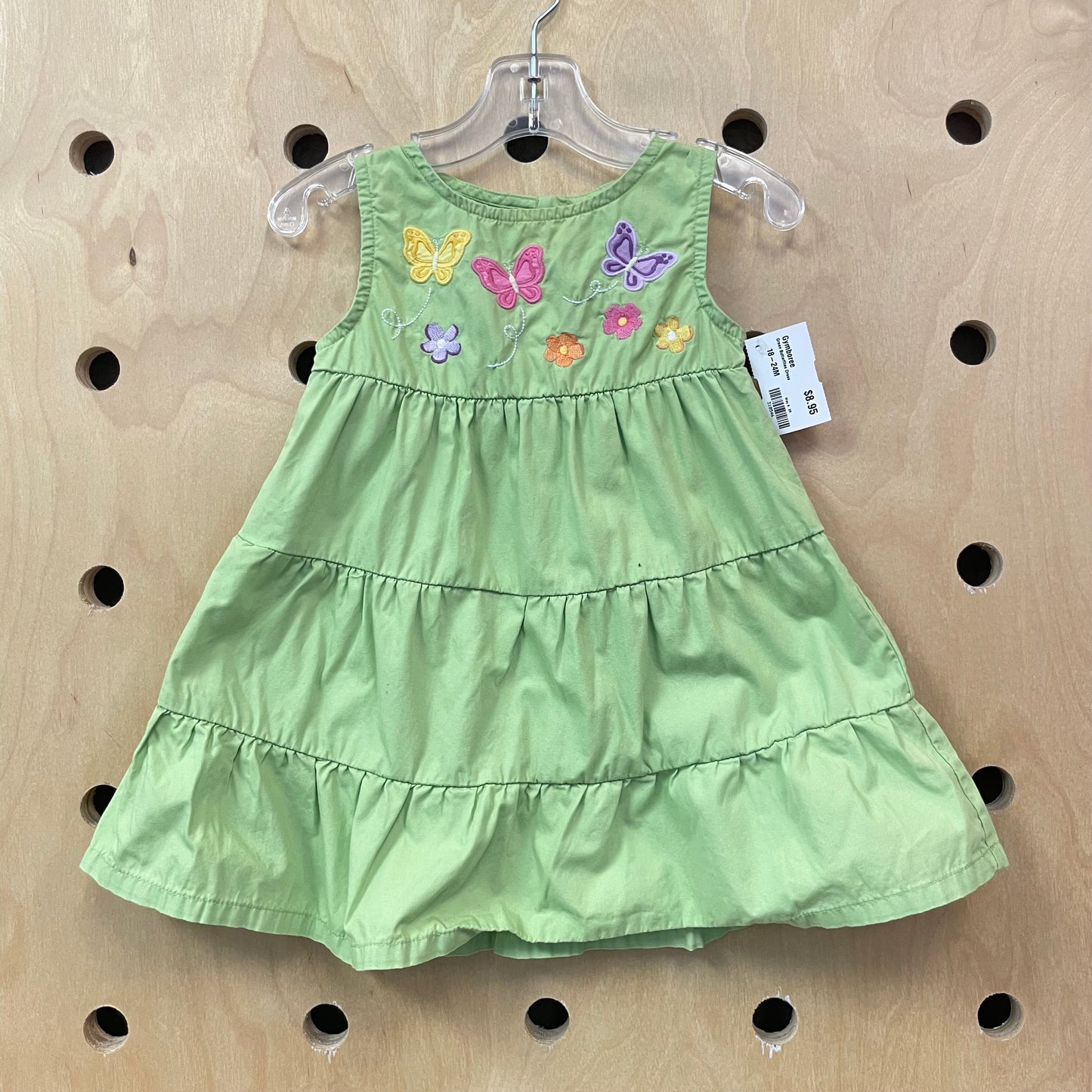 Green Butterflies Dress