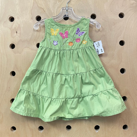 Green Butterflies Dress