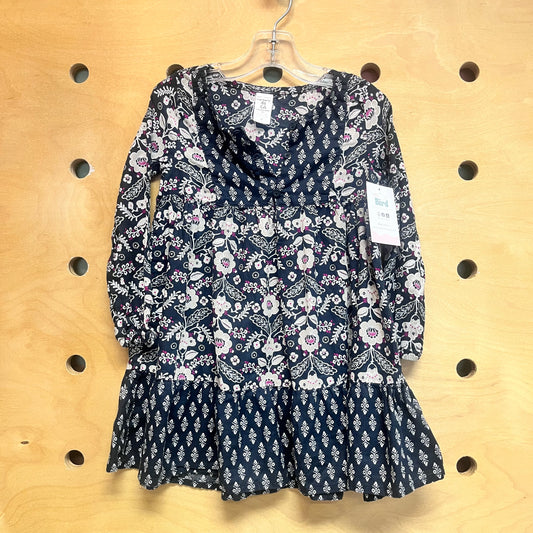 Grey/Pink Floral Dress