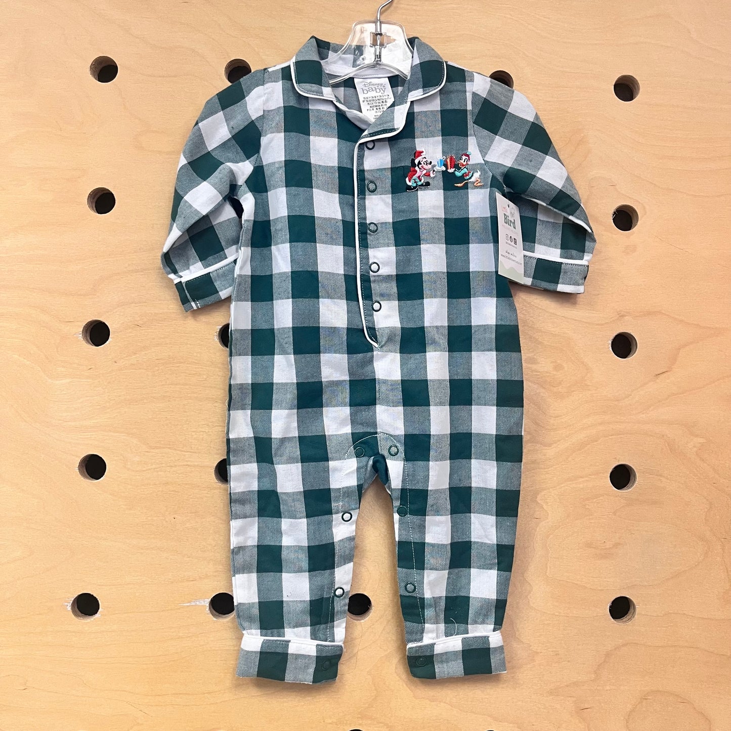 Green Checkered Mickey Pajamas