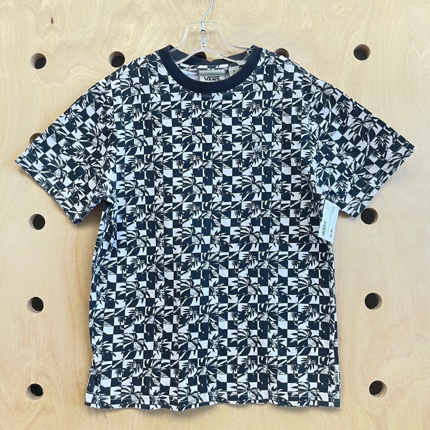 Black & White Checkered Palm Tree Tee