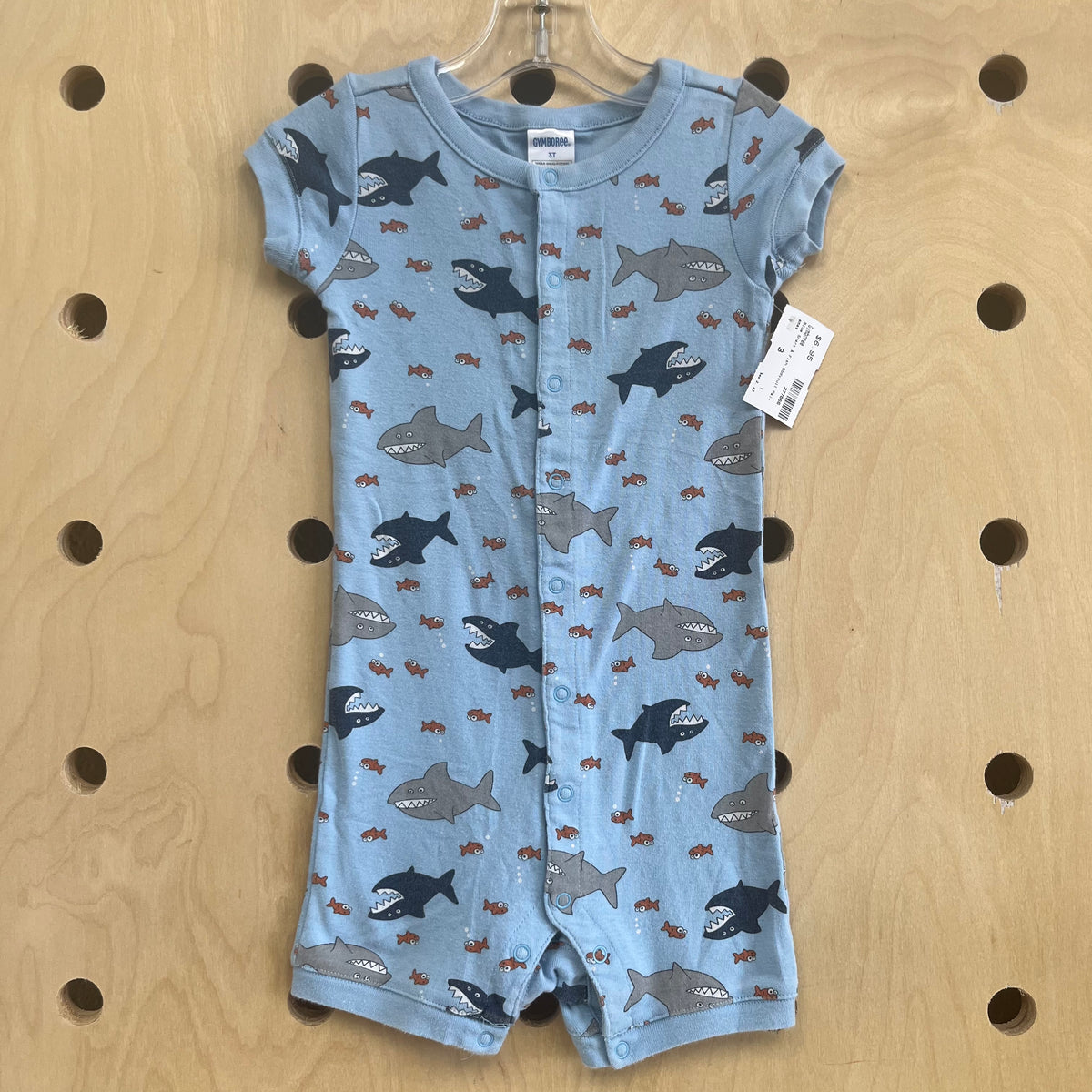 Blue Shark & Fish Bodysuit Pajamas