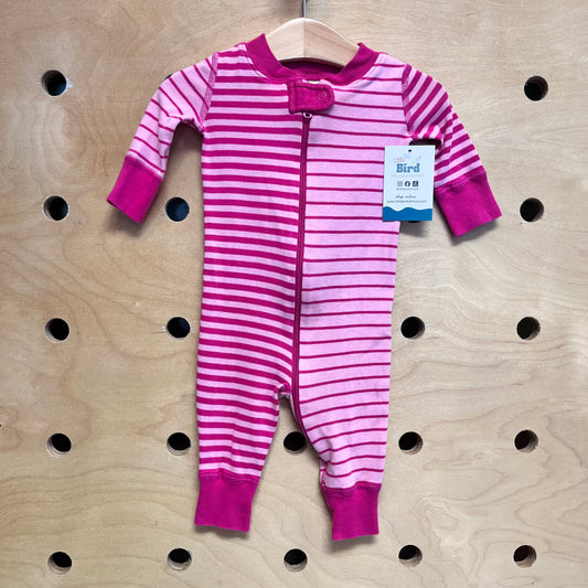 Organic Pink Striped Zippy