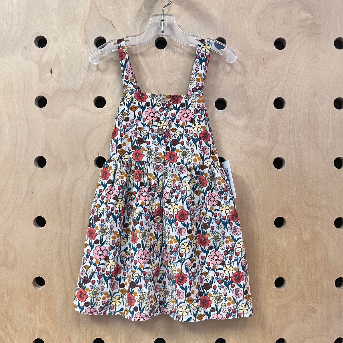 Floral Cord Button Jumper