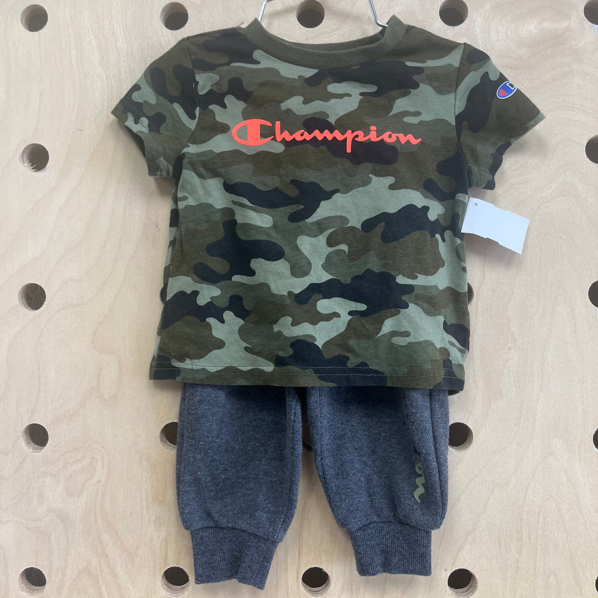 Camo+Heathered Grey Outfit