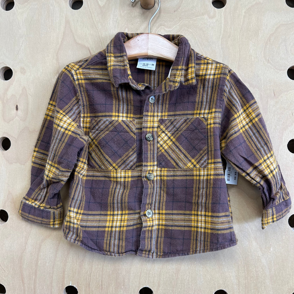 Brown & Yellow Plaid Flannel