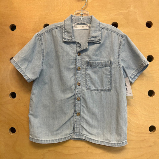 Soft Denim Button Up Tee