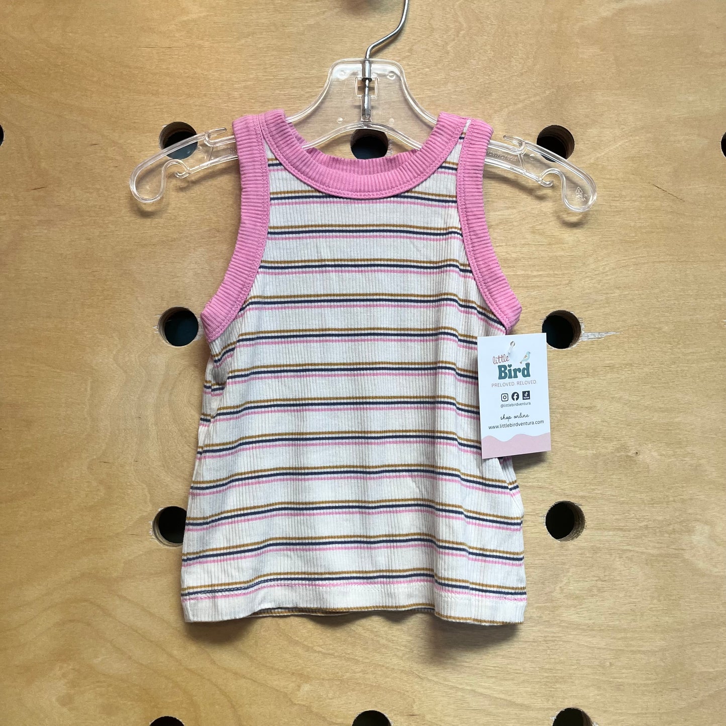 Pink/Teal Striped Tank