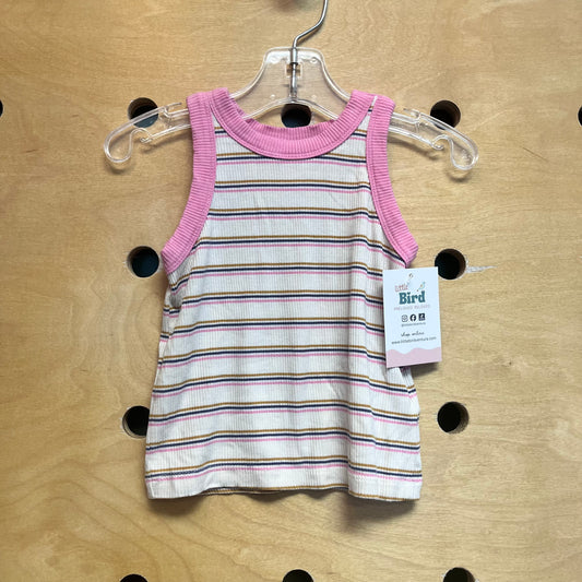 Pink/Teal Striped Tank