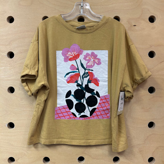 Yellow Floral Crop Top