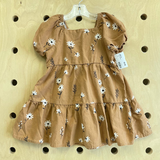 Brown Floral Dress
