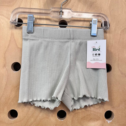 Organic Greige Ribbed Bike Shorts
