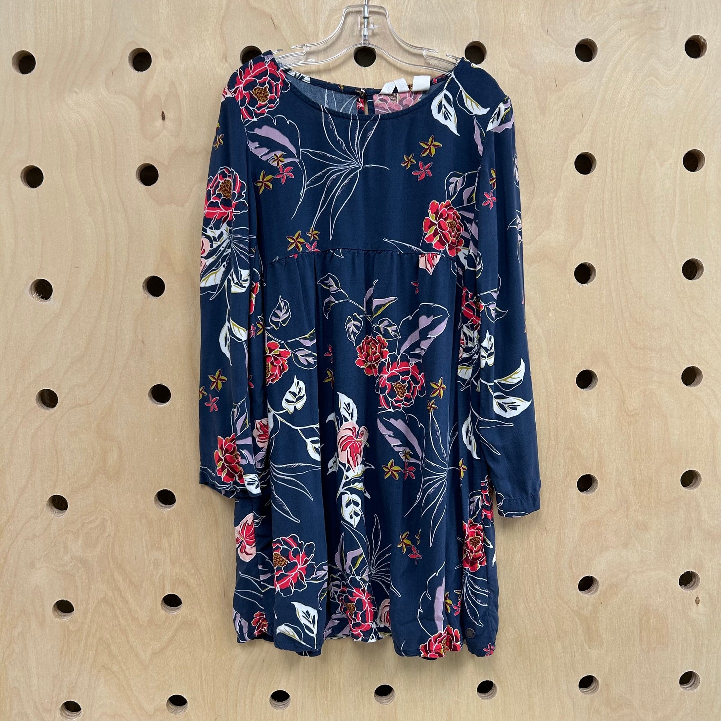 Blue Tropical Floral Dress
