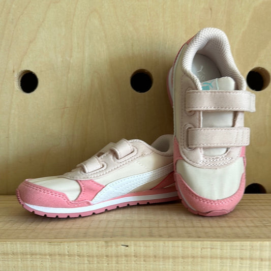 Pink & White Velcro Sneakers