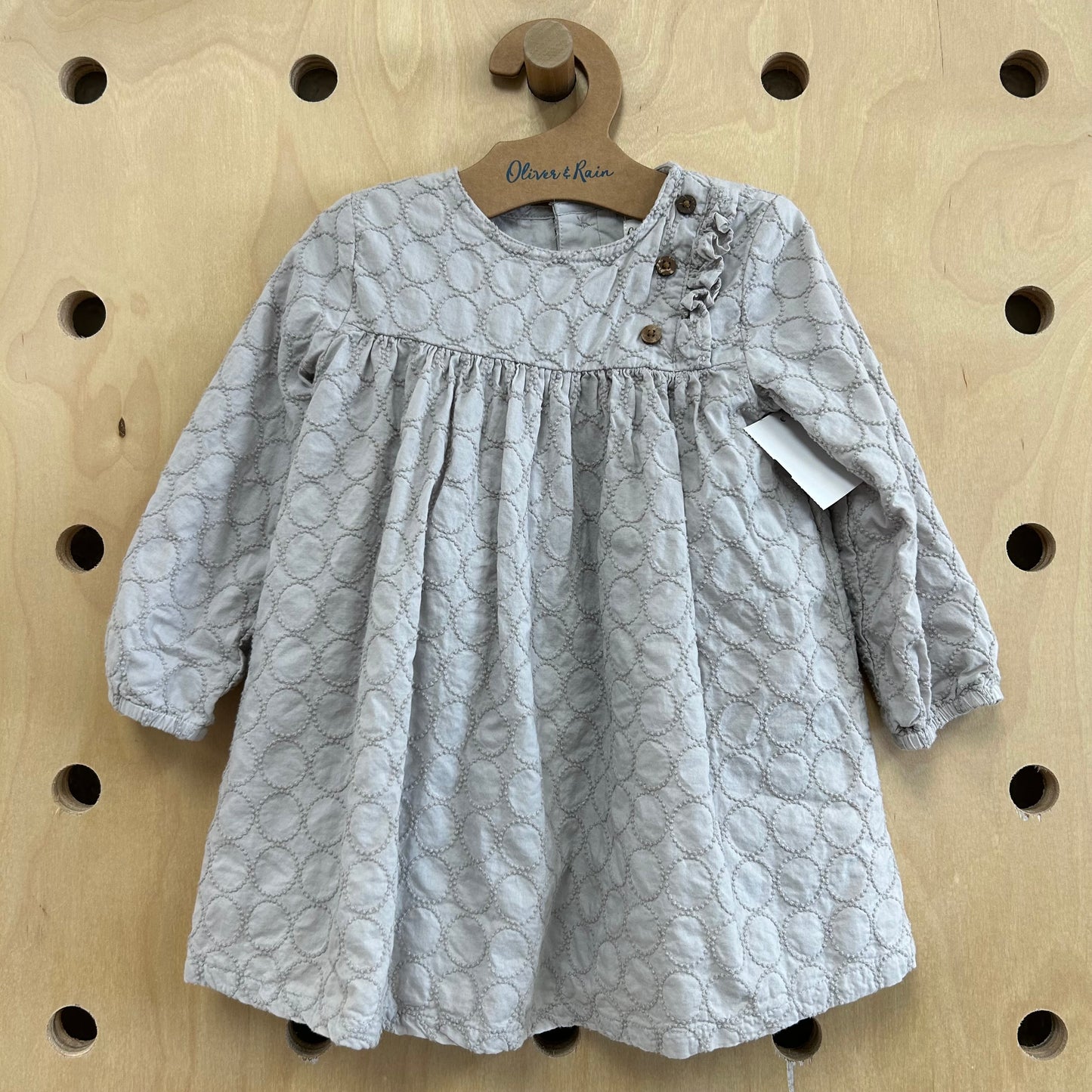 Grey Textrued Circles Dress NEW!