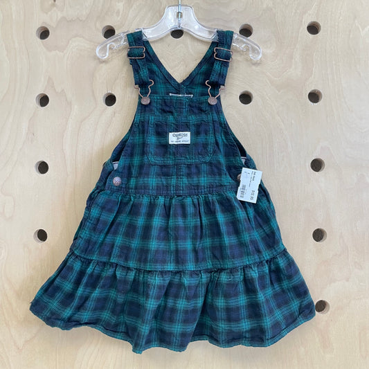 Green + navy Plaid Jumper