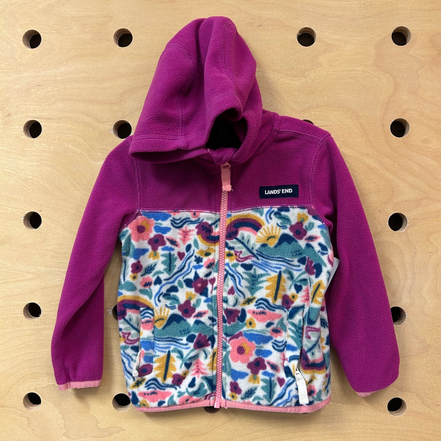 Purple Floral Fleece Jacket