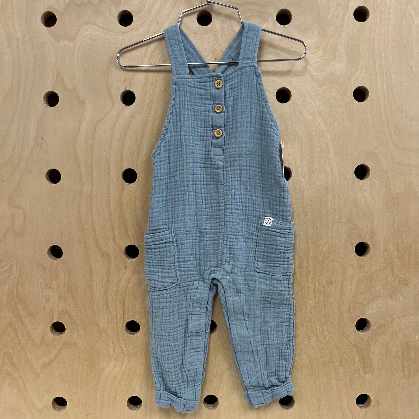 Blue Gauze Organic Overalls