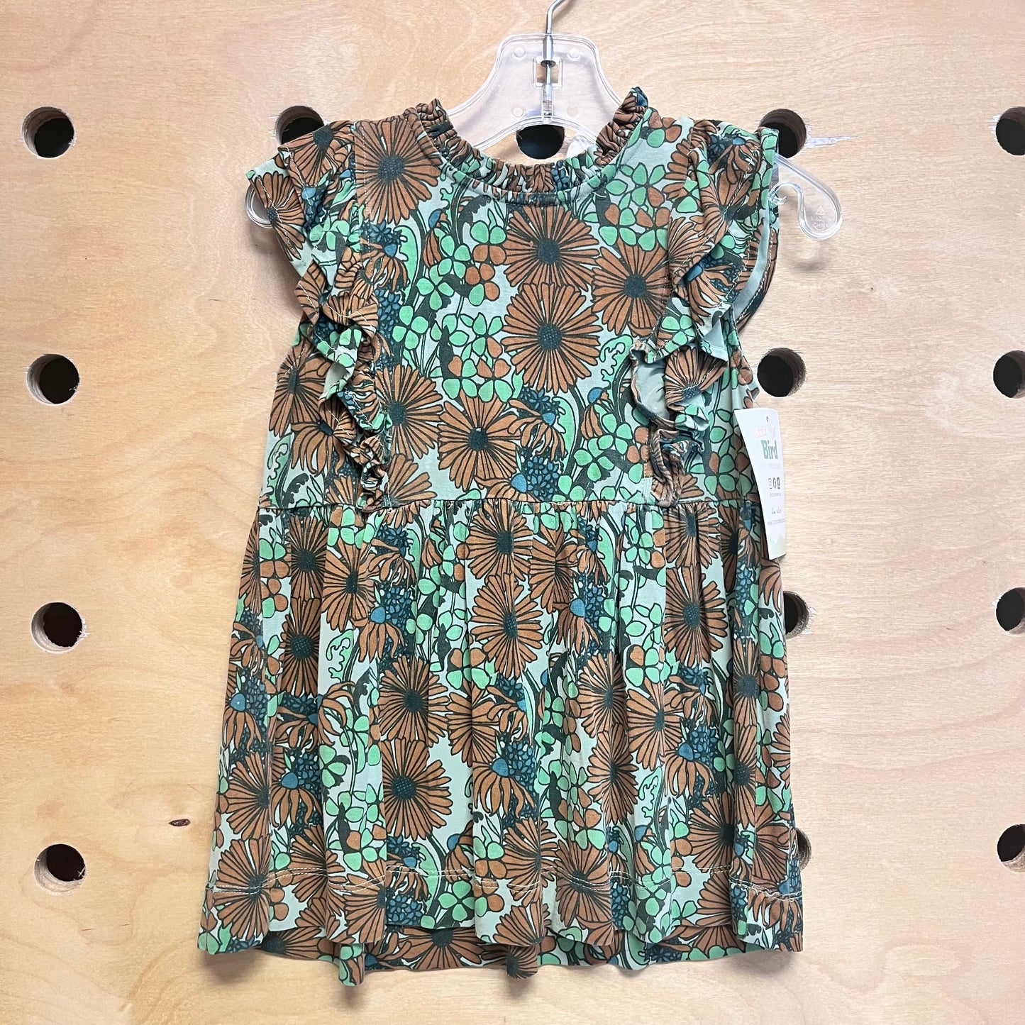 Green Floral Bamboo Dress