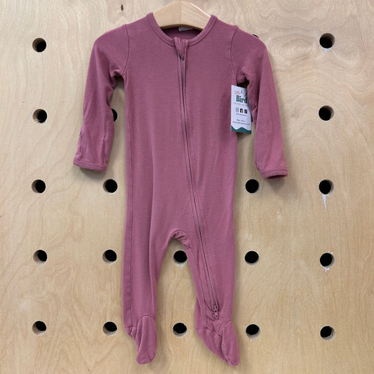 Rose Bamboo Zip Footies