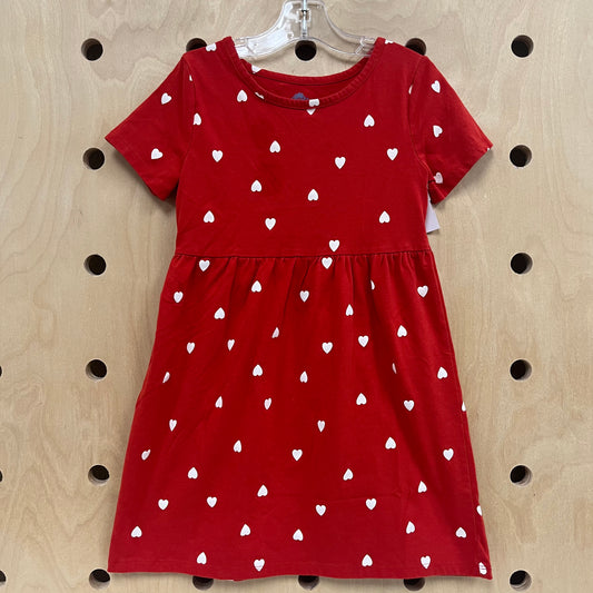 Red+White Hearts Dress