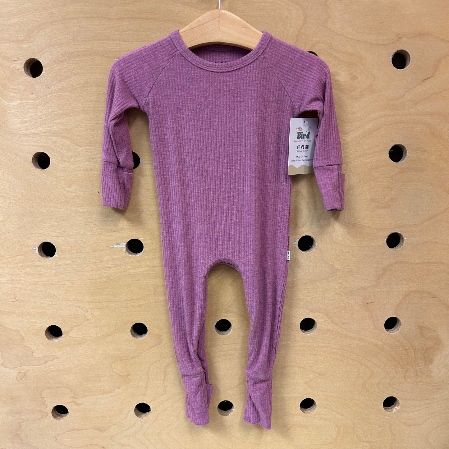 Magenta Ribbed Bamboo Romper
