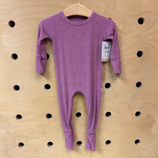 Magenta Ribbed Bamboo Romper