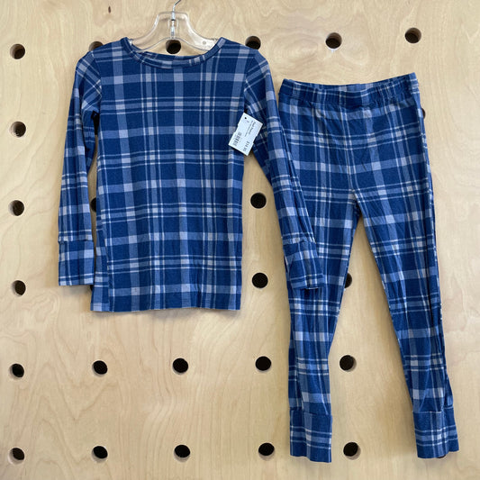 Blue Plaid Bamboo Pajamas