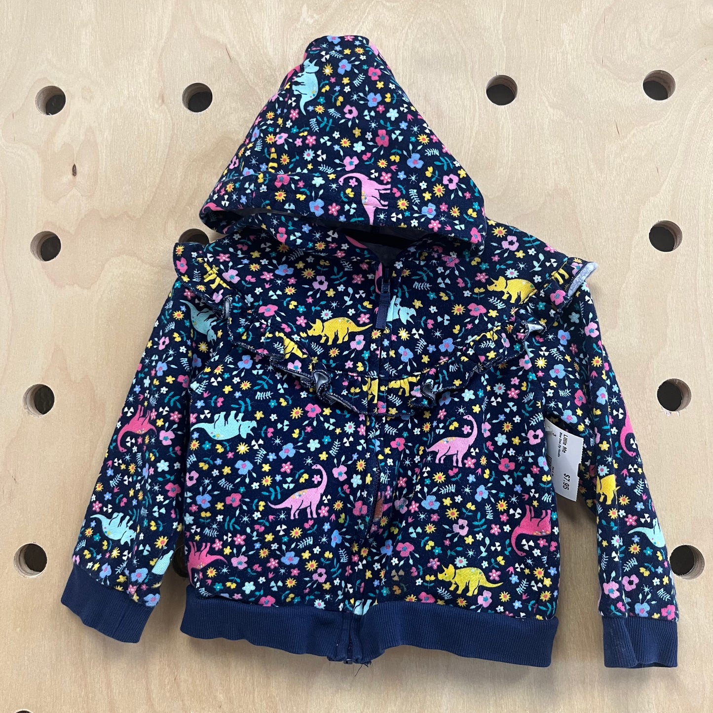 Blue Dino Zip Hoodie